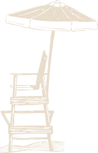 Lifeguard post beach in Vendée