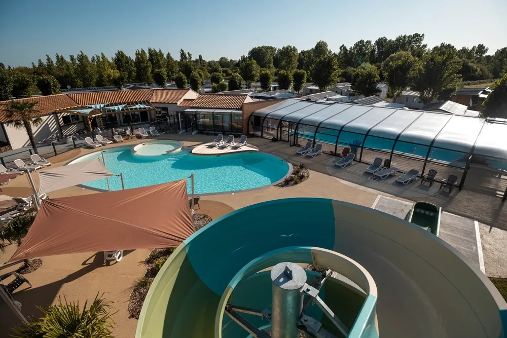 Swimming pool with slide in St Hilaire de Riez